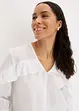 Blusa leggera con volant, bonprix