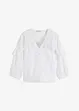 Blusa leggera con volant, bonprix
