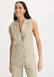 Blazer senza maniche in misto lino, bonprix