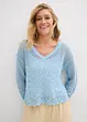 Maglione leggero traforato, bonprix