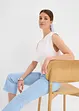 Pantaloni capri in cotone elasticizzato, bonprix