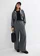 Felpa con zip e cappuccio cropped in morbido misto cotone, bonprix
