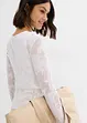 Maglia monospalla con effetto devoré, bonprix
