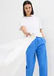 Pantaloni a carota in misto cotone elasticizzato, bonprix