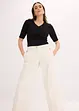 Pantaloni wide leg elasticizzati, bonprix