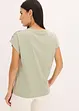Maglia con inserto in tessuto e strass, bonprix