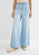 Jeans wide leg con cinta comoda, vita media, bonprix