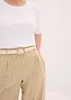 Pantaloni con pinces in misto lino, bonprix