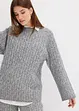 Maglione oversize con lavorazione a trecce, bonprix