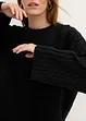 Maglione oversize con lavorazione a trecce, bonprix