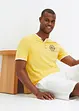 Maglia serafino a maniche corte in puro cotone biologico (pacco da 2), bonprix