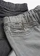 Jeggings a vita media (pacco da 2), bonprix