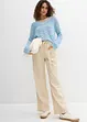Pantaloni cropped con cinta comoda in puro cotone, bonprix