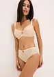Slip alto con pizzo glitterato bicolore, bonprix