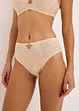 Slip alto con pizzo glitterato bicolore, bonprix