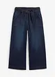 Jeans wide leg cropped con cinta comoda, vita alta, bonprix