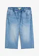 Bermuda lunghi in jeans con elastico in vita, slim fit, bonprix