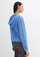 Maglione a punto ajour con cappuccio, bonprix