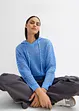 Maglione a punto ajour con cappuccio, bonprix