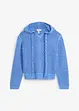 Maglione a punto ajour con cappuccio, bonprix