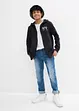 Felpa con zip e cappuccio in morbido misto cotone, bonprix