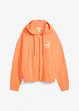 Felpa con zip e cappuccio in puro cotone, bonprix