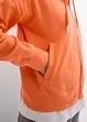 Felpa con zip e cappuccio in puro cotone, bonprix