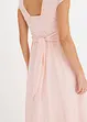 Abito in chiffon con pizzo e fascia da allacciare, bonprix