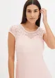Abito in chiffon con pizzo e fascia da allacciare, bonprix