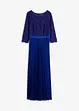 Abito di chiffon con pizzo e gonna plissettata, bonprix