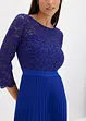 Abito di chiffon con pizzo e gonna plissettata, bonprix