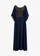Abito di chiffon con pizzo e mantellina, bonprix