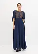 Abito di chiffon con pizzo e mantellina, bonprix