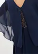 Abito di chiffon con pizzo e mantellina, bonprix