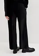 Pantaloni a palazzo in velluto a coste di jersey con cinta comoda, bonprix