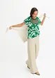 Pantaloni a palazzo effetto lino con elastico in vita, bonprix