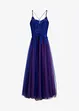 Abito lungo in delicato tulle con pizzo, bonprix