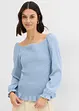 Maglia a maniche lunghe con arricciature, bonprix