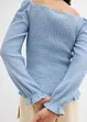 Maglia a maniche lunghe con arricciature, bonprix