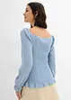 Maglia a maniche lunghe con arricciature, bonprix