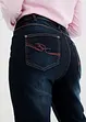 Jeans straight in cotone con cinta comoda, vita media, bonprix