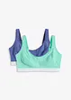 Reggiseno t-shirt senza ferretto con cotone biologico (pacco da 2), bonprix