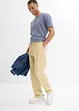 Pantaloni chino in misto lino con elastico in vita regular fit, straight, bonprix