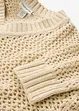 Maglione traforato in misto lino leggero, bonprix