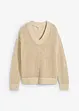 Maglione traforato in misto lino leggero, bonprix