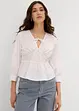 Blusa arricciata con cuciture elasticizzate, bonprix