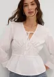 Blusa arricciata con cuciture elasticizzate, bonprix
