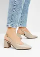 Décolleté slingback in pelle, bonprix