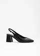 Décolleté slingback in pelle, bonprix