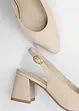 Décolleté slingback in pelle, bonprix